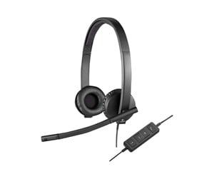 Hodetelefoner - Logitech USB Headset H570e - Black - 981-000575