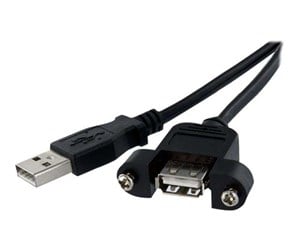 USB - StarTech.com Panel Mount USB Cable A to A - USBPNLAFAM3