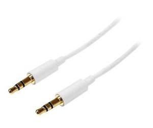 Lydkabel - StarTech.com Slim 3.5mm Stereo Audio Cable - MU2MMMSWH