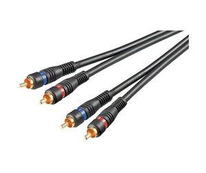 Lydkabel - Pro RCA Stereo Cable - Shielded - 0.2m - 4040849504334