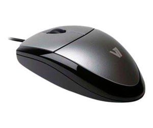 Mus - V7 MV3000 full sized Plug & Play USB optical LED mouse - Mus - Optisk - 3 knapper - MV3000010-BLK-5E