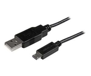 USB - StarTech.com Mobile Charge Sync USB to Slim Micro USB Cable for Smartphones and Tablets - USBAUB50CMBK