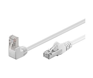 Nettverkskabel - STP CAT 5E 1x90° - White - 0.25m - 4040849941764