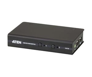 KVM-switch - ATEN 2 port USB DVI KVM   (KVM Cables Included) - CS72D-AT