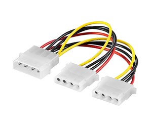 Strømkabel (intern) - Pro Molex Power Y-Cable - 2 x 5.25" - 4040849506840