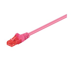 Nettverkskabel - UTP CAT 6E - Magenta - 0.25m - 4040849952524