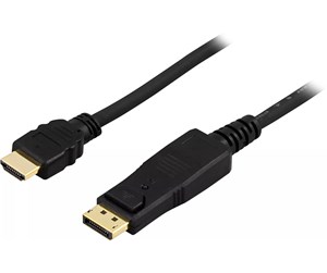 Skjermkabel - Pro DisplayPort 1.2 - HDMI 1.4 - Skjermkabel - 3m - Svart - DPHDMI-3