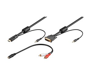 Skjermkabel - Pro DVI & Audio - HDMI - Black - 2m - 4040849950285