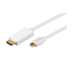 Skjermkabel - Pro Mini Displayport - HDMI - 1m - Hvit - 4040849528606