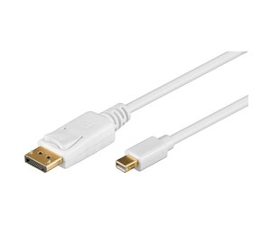 Skjermkabel - Pro Mini Displayport - Displayport- 2m - Hvit - 4040849528590