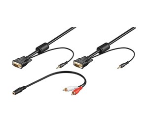 Skjermkabel - Pro VGA & Audio FullHD - Black - 3m - 4040849939693