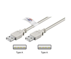 USB - Pro USB-A <-> USB-A - 1.8m - Grå - 4040849689147