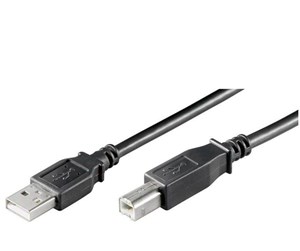 USB - Pro USB-A <-> USB-B 2.0 - 1m - Svart - 4040849961854