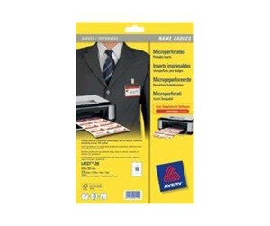 Papir, Fotopapir & Etiketter - Avery Name Badges Printable inserts - L4727-20