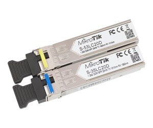 Repeater & Transceiver - MikroTik S-3553LC20D 2 x SFP 1.25G 1310/1550nm 20km - S-3553LC20D