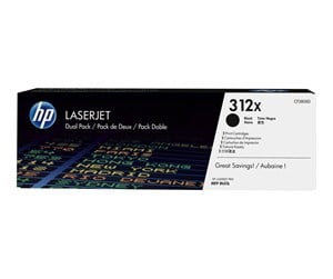 Printertilbehør blekk/toner - HP 312XD / CF380XD High Capacity Black Toner 2-Pack - Laser toner Svart - CF380XD