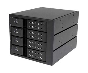 Harddisk - Tilbehør - StarTech.com 4 Bay Aluminum Trayless Hot Swap Mobile Rack Backplane for 3.5in SAS II/SATA III - HSB4SATSASBA