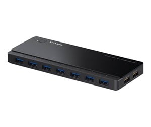 USB-hub - TP-Link UH720 USB 3.0 7-Port Hub with 2 Charging Ports USB-hub - USB 3.0 - 7 porter - Svart - UH720