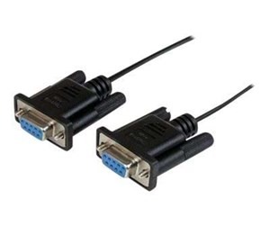 Parallell/seriell kabel - StarTech.com DB9 RS232 Serial Null Modem Cable - SCNM9FF1MBK