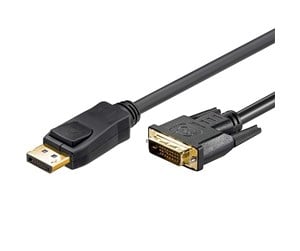 Skjermkabel - Pro DisplayPort - DVI-D- Skjermkabel - 3m - Svart - DPDVI-D-3