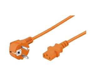 Strømkabel (ekstern) - Pro Power cable C13 1x90° - Oransje - 2 m - 4040849952883