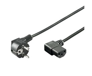 Strømkabel (ekstern) - Pro Power cable C13 2x90° - Svart - 1.5 m - 4040849960420