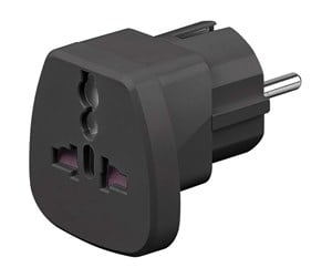 Strømkabel (ekstern) - Pro Travel adapter to CEE7/7 - Black - 4040849940286