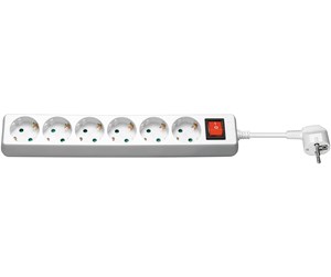 Strømkabel (ekstern) - Pro Power Socket x6 - Wh - Switch - 1.5m - 4040849512889