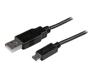 USB - StarTech.com Mobile Charge Sync USB to Slim Micro USB Cable for Smartphones and Tablets - USBAUB3MBK