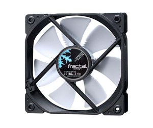 Kabinettvifte - Fractal Design Dynamic GP-12 - Kabinettvifte - 120mm - Svart med hvite vinger - 19 dBA - FD-FAN-DYN-GP12-WT