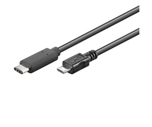 USB - Pro USB-C <-> USB Micro-B - 0.6m - Svart - 4040849679926