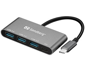 USB-hub - Sandberg 3-Port USB 3.0 Hub USB-hub - USB 3.0 - 4 porter - Svart - 136-03