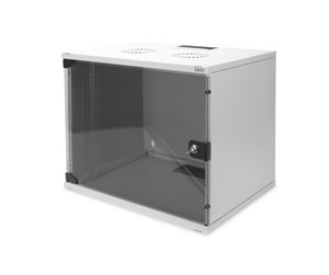 Rackskap - DIGITUS DN-19 09-U-S-1 9U Wall Mounting Cabinet SOHO (Flat Pack) 460x540x400 mm Glass Door Grey - DN-19 09-U-S-1