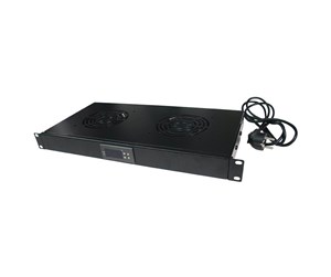 Rackskap - LogiLink rack fan tray (220/240 V) with thermostat (2 fans) - FAU02FB