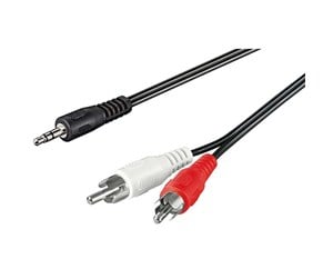 Lydkabel - Pro MiniJack - 2xRCA - Black - 1.5m - 4040849500183