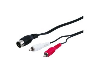 Lydkabel - Pro DIN 5 pins M - 2xRCA M - 1.5m - 4040849500145