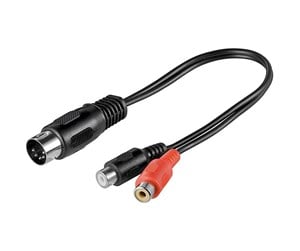 Lydkabel - Pro DIN 5 pins M - 2xRCA F - 0.2m - 4040849500022