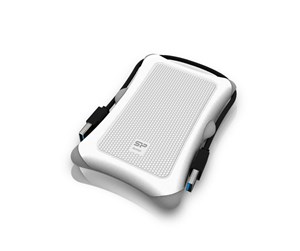 Hard drive - External - Silicon Power Armor A30 White - Ekstern Harddisk - 1TB - Hvit - SP010TBPHDA30S3W