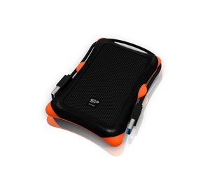 Hard drive - External - Silicon Power Armor A30 Black - Ekstern Harddisk - 2TB - Oransje - SP020TBPHDA30S3K