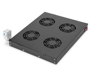 Rackskap - DIGITUS DN-19 FAN-4-HO-SW Ventilation Unit for variable 483 mm (19") installation - DN-19 FAN-4-HO-SW