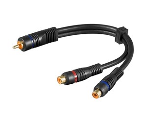 Lydkabel - Pro RCA adapter RCA M - 2xRCA F - 4040849509308