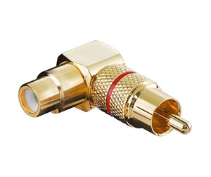 Lydkabel - Pro Audio adapter RCA 90° - Red - 4040849115912