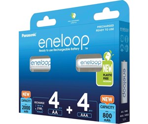 Batteri - Panasonic eneloop BK-KJMCDE44E - Battery - (4 AA batteries 4 AAA batteries) 8 x AA / AAA - NiMH - ( rechargeable ) - BK-KJMCDE44E