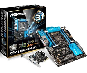 Hovedkort - ASRock X99 Extreme6/3.1 Hovedkort - Intel X99 Express - Intel LGA2011-V3 socket - DDR4 RAM - ATX - X99 EXTREME6/3.1