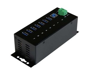 USB-hub - StarTech.com 7 Port Industrial USB 3.0 Hub USB-hub - USB 3.0 - 7 porter - Svart - ST7300USBME