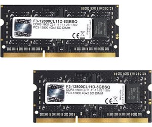 RAM - G.Skill Standard SO DDR3-1600 DC - 8GB - F3-12800CL11D-8GBSQ