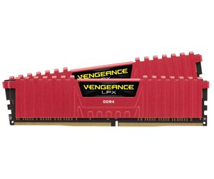 RAM - Corsair Vengeance LPX DDR4-2666 - 8GB - CL16 - Dual Channel (2 pcs) - Intel XMP - Rød - CMK8GX4M2A2666C16R