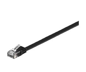 Nettverkskabel - LAN UTP CAT 6 Flat - Black - 0.50m - 4040849953798