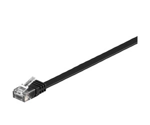 Nettverkskabel - LAN UTP CAT 6 Flat - Black - 2m - 4040849953842