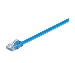 Nettverkskabel - LAN UTP CAT 6 Flat - Blue - 0.50m - 4040849963957